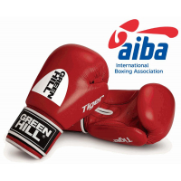 Боксерские перчатки Green Hill TIGER одобренные AIBA, цвет красный